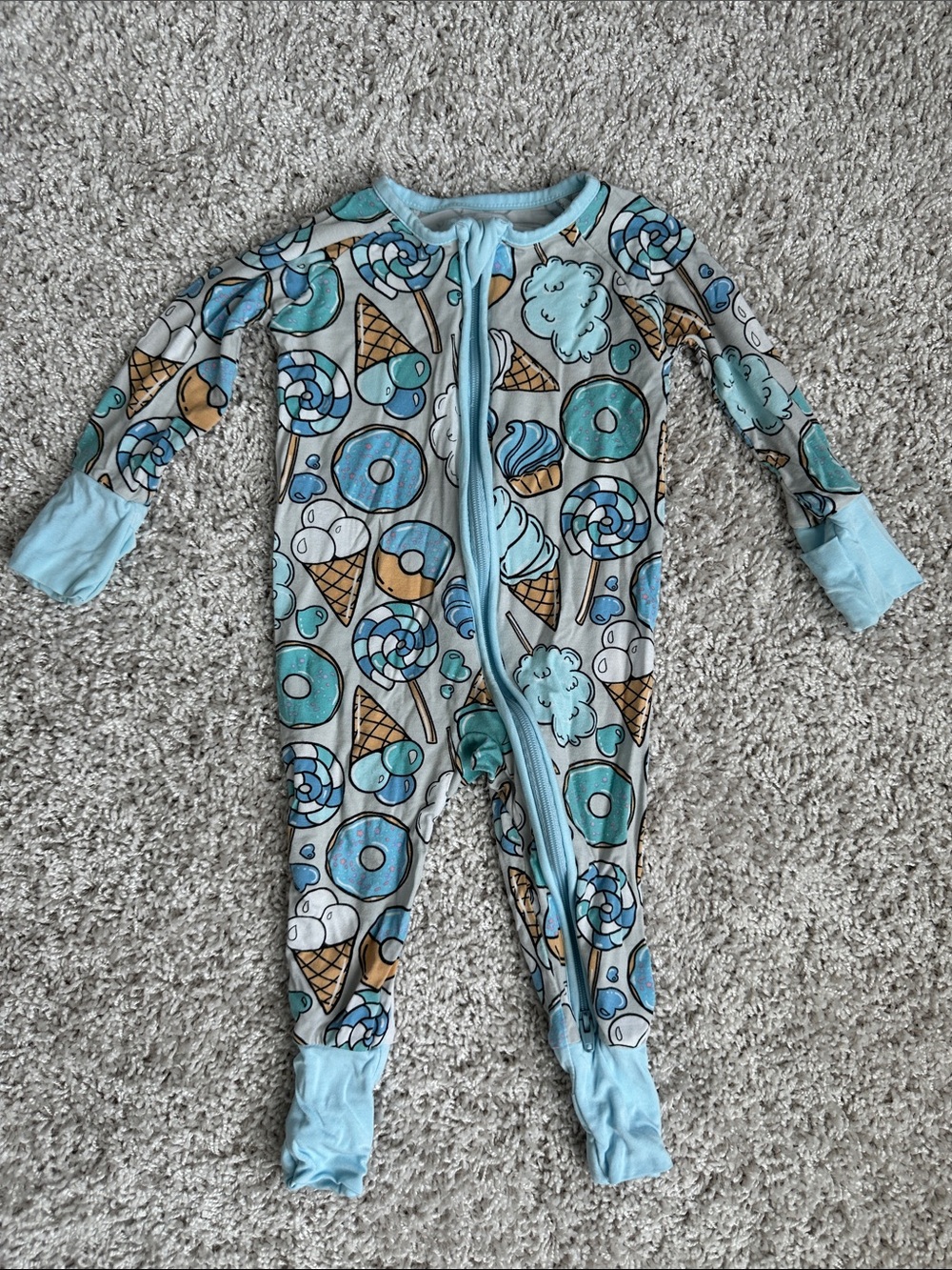 Little Sleepies Blue Ice Cream & Donut Pajamas